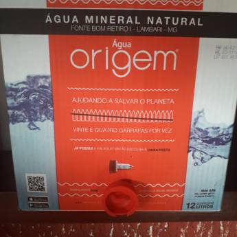 Comprar o produto de Água Origem Bag in box sem gás 12Lts c/válvula reutilizável  em A Classificar em Caraguatatuba, SP por Solutudo