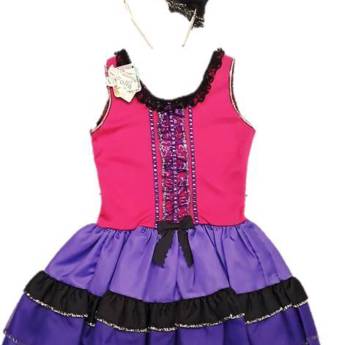 Comprar o produto de 2650 - Bruxa pink e roxa infantil (tamanho 4) em Fantasia Infantil Feminina em Tietê, SP por Solutudo