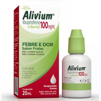 Comprar o produto de ALIVIUM IBUPROFENO 100MG/ML GOTAS SABOR FRUTAS 20ML em Medicamentos em São José do Rio Preto, SP por Solutudo