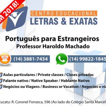 Comprar o produto de Português para Estrangeiros - Professor Haroldo Machado em A Classificar em Botucatu, SP por Solutudo