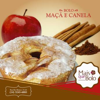 Comprar o produto de Bolo de Maça e Canela em Alimentos em Bauru, SP por Solutudo