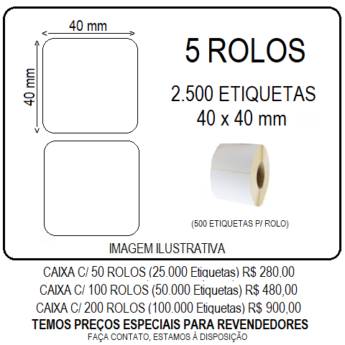 Comprar o produto de ETIQUETA BALANÇA 40x40 - 5 ROLOS em Indústria Gráfica e Impressão em Aracaju, SE por Solutudo