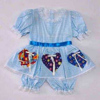 Comprar o produto de 3204 - Vestido junino tamanhos 2 e 3  em Fantasia Bebê Feminina em Tietê, SP por Solutudo
