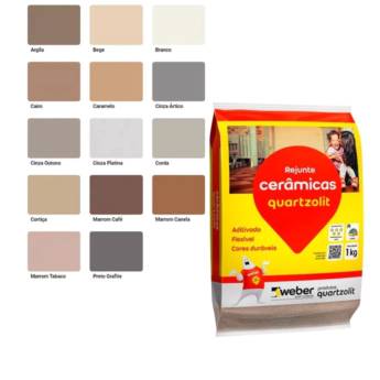 Comprar o produto de Rejunte Cerâmicas Quartzolit 1kg – Flexível, Resistente e com Cores Duradouras! em Materiais para Construção pela empresa Construmax Materiais para Construção em Riviera de Santa Cristina XIII, SP por Solutudo