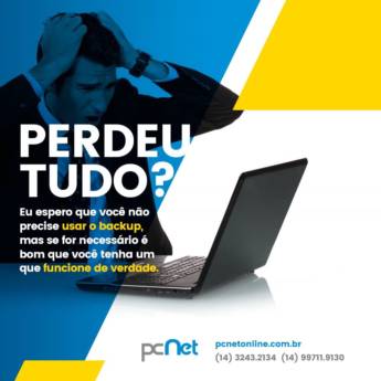 Comprar o produto de Backup e Recuperação de Desastres em Infraestruturas de TI - Redes de Computadores em Bauru, SP por Solutudo