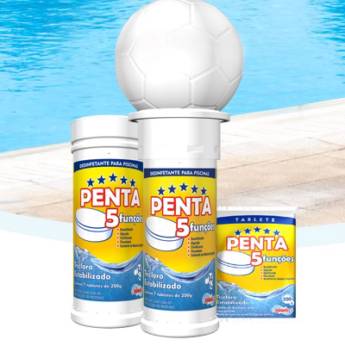Comprar o produto de Flutuador Hidro All HCL Penta Desinfetante de Piscinas 7 Tabletes  em Piscinas em Boituva, SP por Solutudo