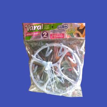 Comprar o produto de Varal multiuso com 16 prendedores seca tudo ligbrin em A Classificar pela empresa Sempre Limp - Produtos de limpeza, Higiene, Descartáveis e Automotivos  em Jundiaí, SP por Solutudo