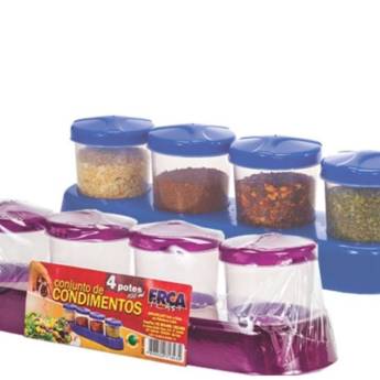 Comprar o produto de Porta Condimentos 4 peças Ercaplast  em Porta Condimentos pela empresa Casa Vitória em Foz do Iguaçu, PR por Solutudo