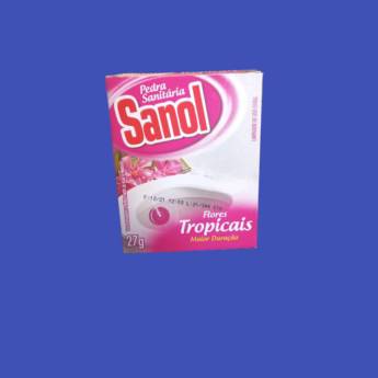 Comprar o produto de Pedra Sanitaria Flores tropicais 27 gr Sanol.jpg em Produtos de Limpeza em Jundiaí, SP por Solutudo