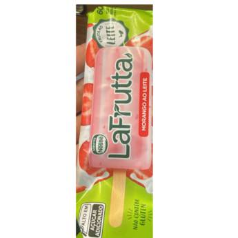 Comprar o produto de Picolé LaFruta - Sabor Morango ao Leite em Picolé pela empresa Empório Primare Bebidas e Eventos - Loja 02 em Mineiros, GO por Solutudo