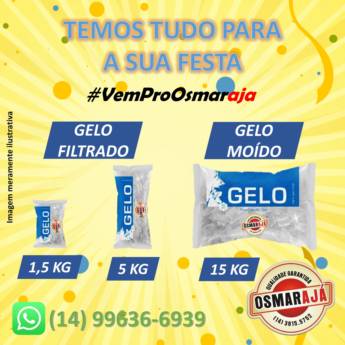 Comprar o produto de Gelo - Vários tamanhos em Alimentos e Bebidas em Botucatu, SP por Solutudo
