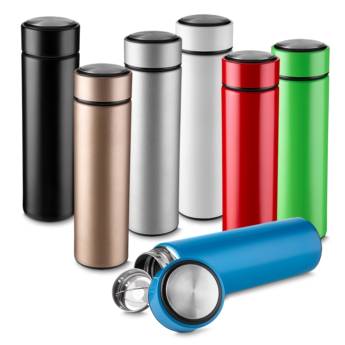 Comprar o produto de 14703 Garrafa Inox 450 ml com Infusor em Garrafas Inox e Alumínio em São José do Rio Preto, SP por Solutudo