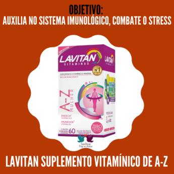 Comprar o produto de Lavitan suplemento vitamínico de A-Z - Da 1ª. Categoria: Saúde e bem-estar - Nutricosméticos em Suplementos em Belo Horizonte, MG por Solutudo