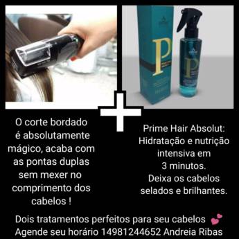 Comprar o produto de Corte bordado + hidratação em Salões de Beleza em Bauru, SP por Solutudo