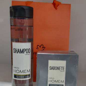 Comprar o produto de Shampoo  Capuaçu Antioliosidade 300ml + Sabonete Cacau Masculino com 3unidades 110g cada em Bauru em Cabelo em Bauru, SP por Solutudo