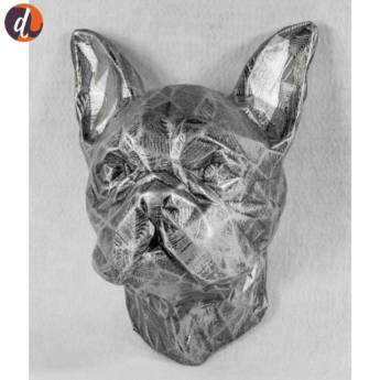 Comprar o produto de Bulldog francês de parede prata em Decoração - Objeto para Decoração em Assis, SP por Solutudo