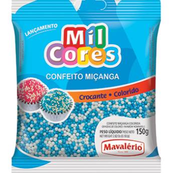 Comprar o produto de CONFEITO MIÇANGA BRANCA E AZUL Nº 0 MIL CORES em Confeitaria em Jundiaí, SP por Solutudo
