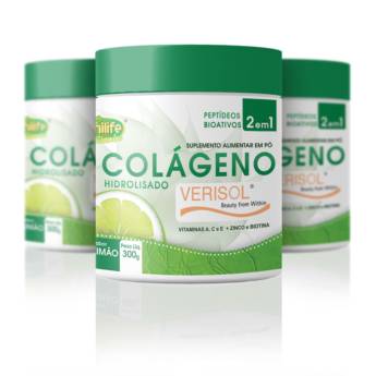 Comprar produto Colágeno hidrolisado Verisol sabor limão 300g - Unilife em Produtos Naturais pela empresa Ateliê da Saúde em Botucatu, SP