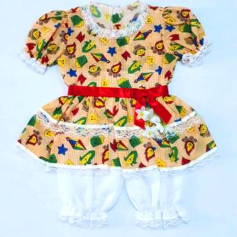 Comprar o produto de 3230 - Vestido junino tamanho 3  em Fantasia Bebê Feminina em Tietê, SP por Solutudo