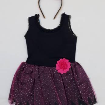 Comprar o produto de 2528 - Bruxinha rosa com glitter (tamanhos 1 e 2) em Fantasia Bebê Feminina em Tietê, SP por Solutudo