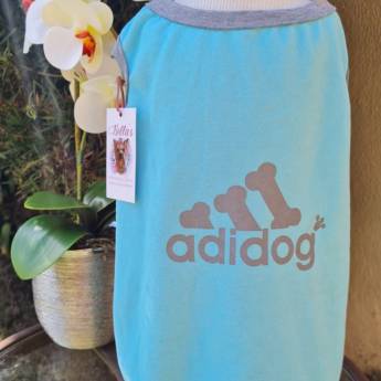 Comprar o produto de Regata Adidog Azul Claro em Pet Shop em Jundiaí, SP por Solutudo
