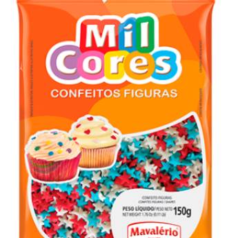 Comprar o produto de CONFEITO FIGURA ESTRELINHA BRANCA, AZUL E VERMELHA MIL CORES em Confeitaria em Jundiaí, SP por Solutudo