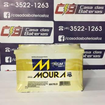 Comprar o produto de Bateria Moura MA70LD em Baterias em Foz do Iguaçu, PR por Solutudo
