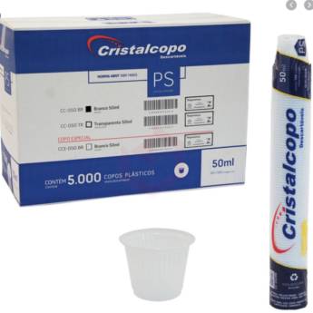 Comprar o produto de Caixa Copo Descartável Cristalcopo Transparente 50ml C/5000 em Descartáveis para Festa em Jundiaí, SP por Solutudo