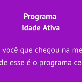 Comprar o produto de PROGRAMA IDADE ATIVA em Academias em Bauru, SP por Solutudo