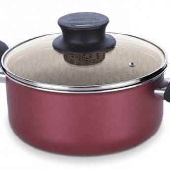 Comprar o produto de Caçarola Paris 26 Cereja Tramontina em Panelas pela empresa Casa Vitória em Foz do Iguaçu, PR por Solutudo