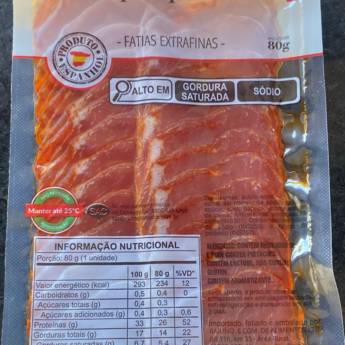 Comprar o produto de Copa Espanhola - Fatias Ultrafinas  em Petiscos pela empresa Empório Primare Bebidas e Eventos - Loja 02 em Mineiros, GO por Solutudo