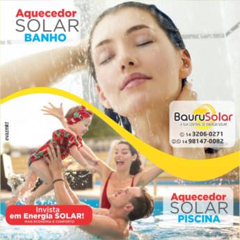 Comprar o produto de AQUECEDOR DE SOLAR BANHO e PISCINA Temperatura ideal o ano todo! em Acessórios em Bauru, SP por Solutudo