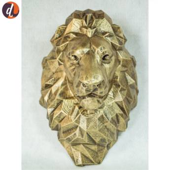 Comprar o produto de Leão de parede dourado em Decoração - Objeto para Decoração em Assis, SP por Solutudo