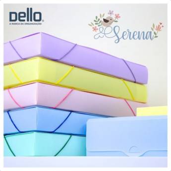 Comprar o produto de Pasta Aba Elástico Ofício Lombo  Linho Serena Dello em Papelarias em Jundiaí, SP por Solutudo