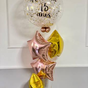 Comprar o produto de Arranjo de balão personalizado com 4 estrelas  em Balões personalizados em Foz do Iguaçu, PR por Solutudo