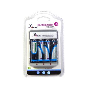 Comprar o produto de Carregador de pilha knup com 4 pilhas KP-511AA em Carregadores com Pilhas AA em Boituva, SP por Solutudo
