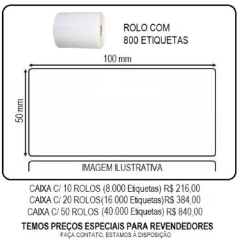 Comprar o produto de ETIQUETA ADESIVA 100x50 mm - 1 ROLO em Indústria Gráfica e Impressão em Aracaju, SE por Solutudo