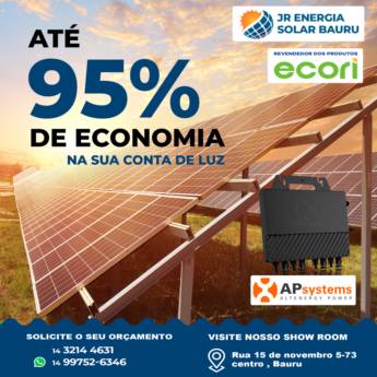 Comprar o produto de Energia fotovoltaica em Bauru - ATÉ 95% de ECONOMIA EM SUA CONTA DE ENERGIA em Energia Solar em Bauru, SP por Solutudo
