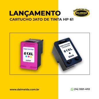 Comprar o produto de CARTUCHO HP61 em Cartuchos Jato de Tinta pela empresa Toner e Cartuchos Dalmeida Distribuidora em Bauru, SP por Solutudo