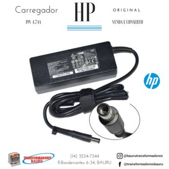Comprar o produto de Fonte carregador HP 19V 4,74A Original em HP e Compaq pela empresa Transformadores Bauru em Bauru, SP por Solutudo