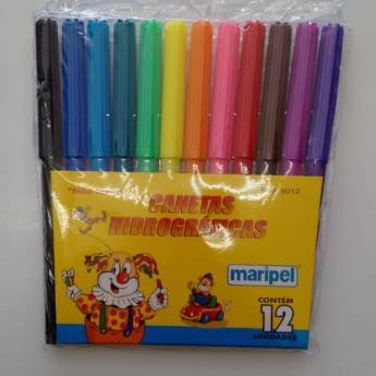 Comprar o produto de Canetinha Hidrográfica Maripel 12 cores  em Lápis e Lapiseiras em Jundiaí, SP por Solutudo