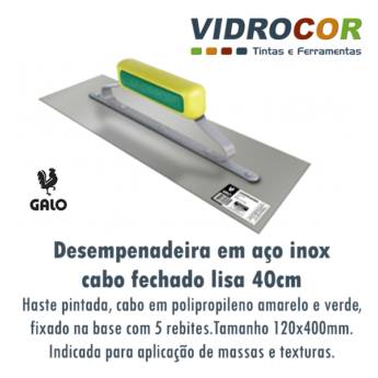 Comprar o produto de Desempenadeiras de aço inox marca Galo Loja de tintas Jaú em Tintas em Jaú, SP por Solutudo