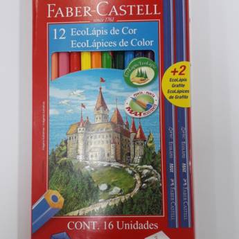 Comprar o produto de Caixa de lapis de cor 12 cores Faber Castell em A Classificar em Itatiba, SP por Solutudo