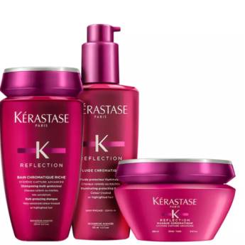 Comprar o produto de Kit Kérastase Réflection Chromatique Riche (3 Produtos) em Kérastase PARIS em Jundiaí, SP por Solutudo
