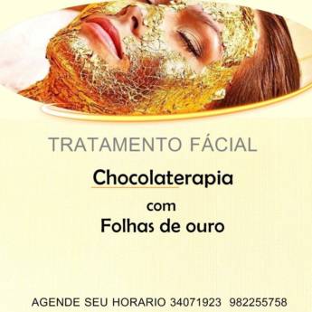 Comprar o produto de Tratamento Facial - Chocolaterapia com Folhas de Ouro. em Clínicas de Estética e Beleza em Americana, SP por Solutudo