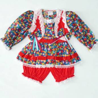 Comprar o produto de 3195 - Vestido junino tamanho 1  em Fantasia Bebê Feminina em Tietê, SP por Solutudo