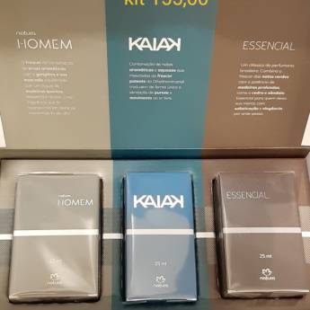 Comprar o produto de Kit Perfumes: Natura Homem, kaiak e Natura Essencial 25ml em Bauru em Perfumes e Fragrâncias em Bauru, SP por Solutudo