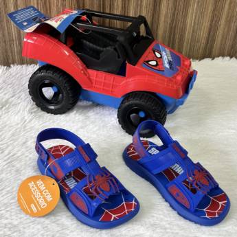 Comprar o produto de Sandália Homem-Aranha Grendene + carrinho em Calçados Infantis em Uberlândia, MG por Solutudo