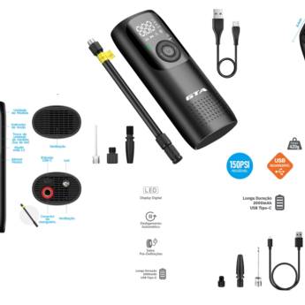 Comprar o produto de Bomba de AR GTA Eletrica portatil de bolso 150 Psi  em Acessórios  em Bauru, SP por Solutudo