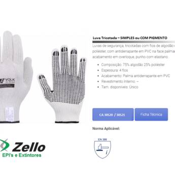 Comprar o produto de Luva Tricotada em EPI's em Boituva, SP por Solutudo